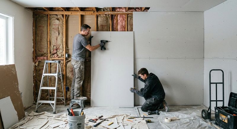 Garage Drywall Replacement in Denver County, CO